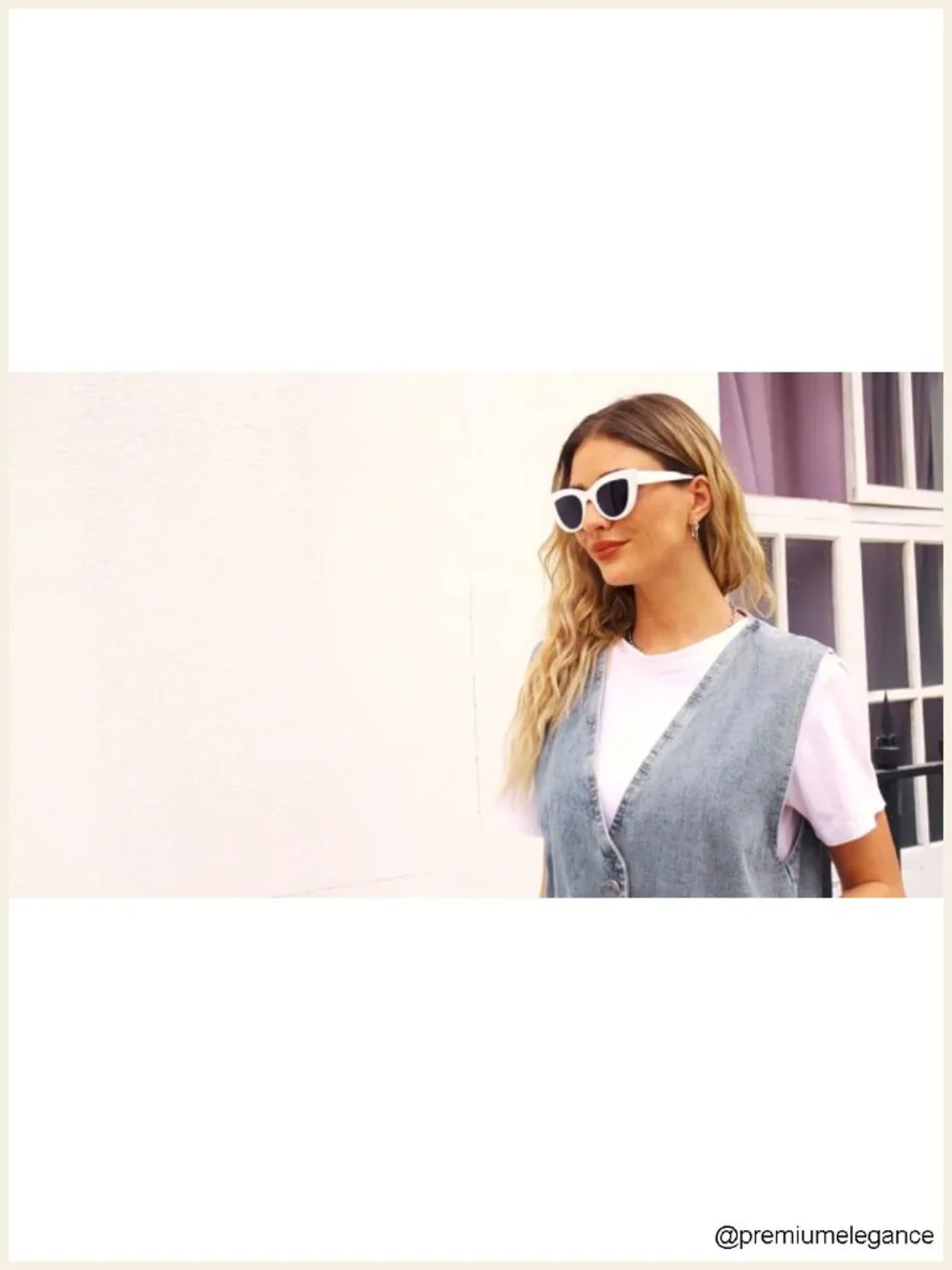 Women's Oversized Denim Vest Sleeveless Button Down Jean Jacket